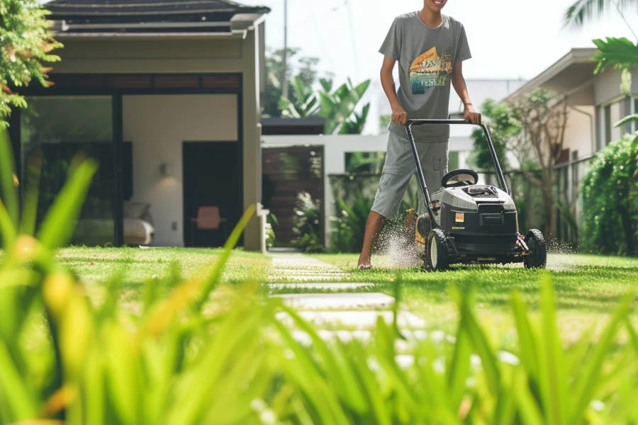 electric walk behind lawn mowers