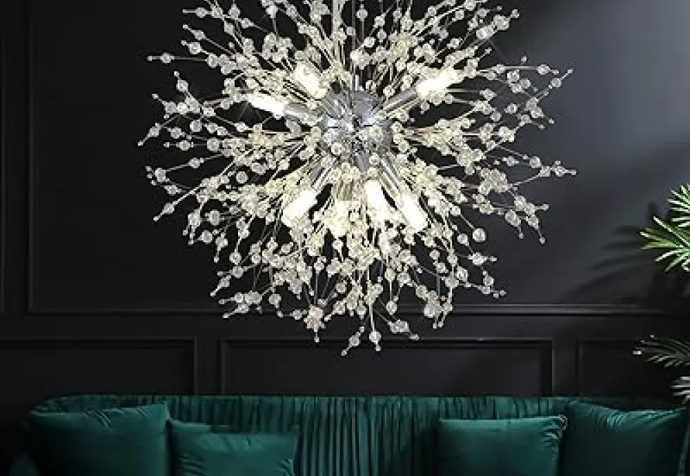 round modern crystal chandelier