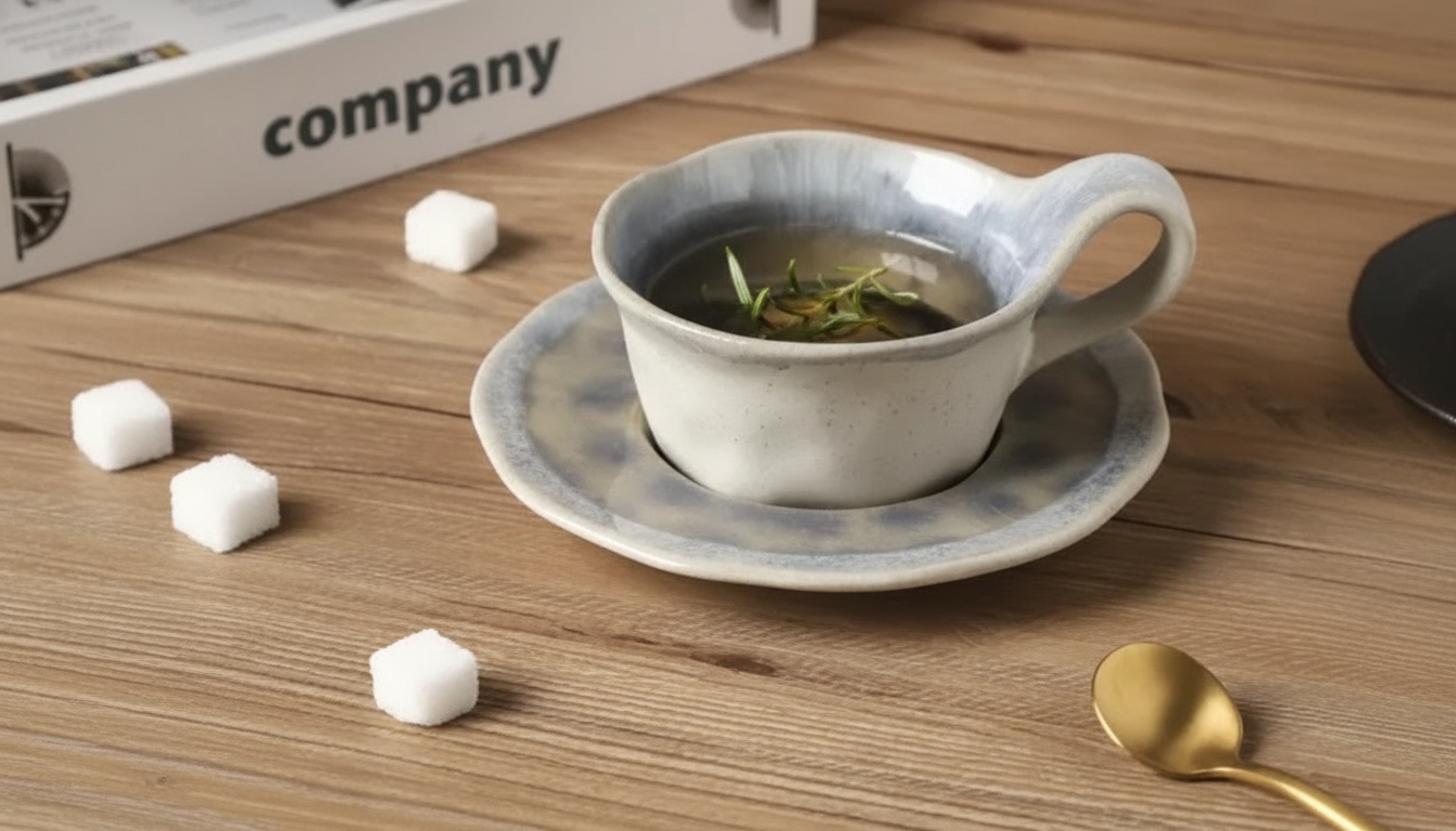 Handmade Retro 160ml Ceramic Cup & Saucer Set