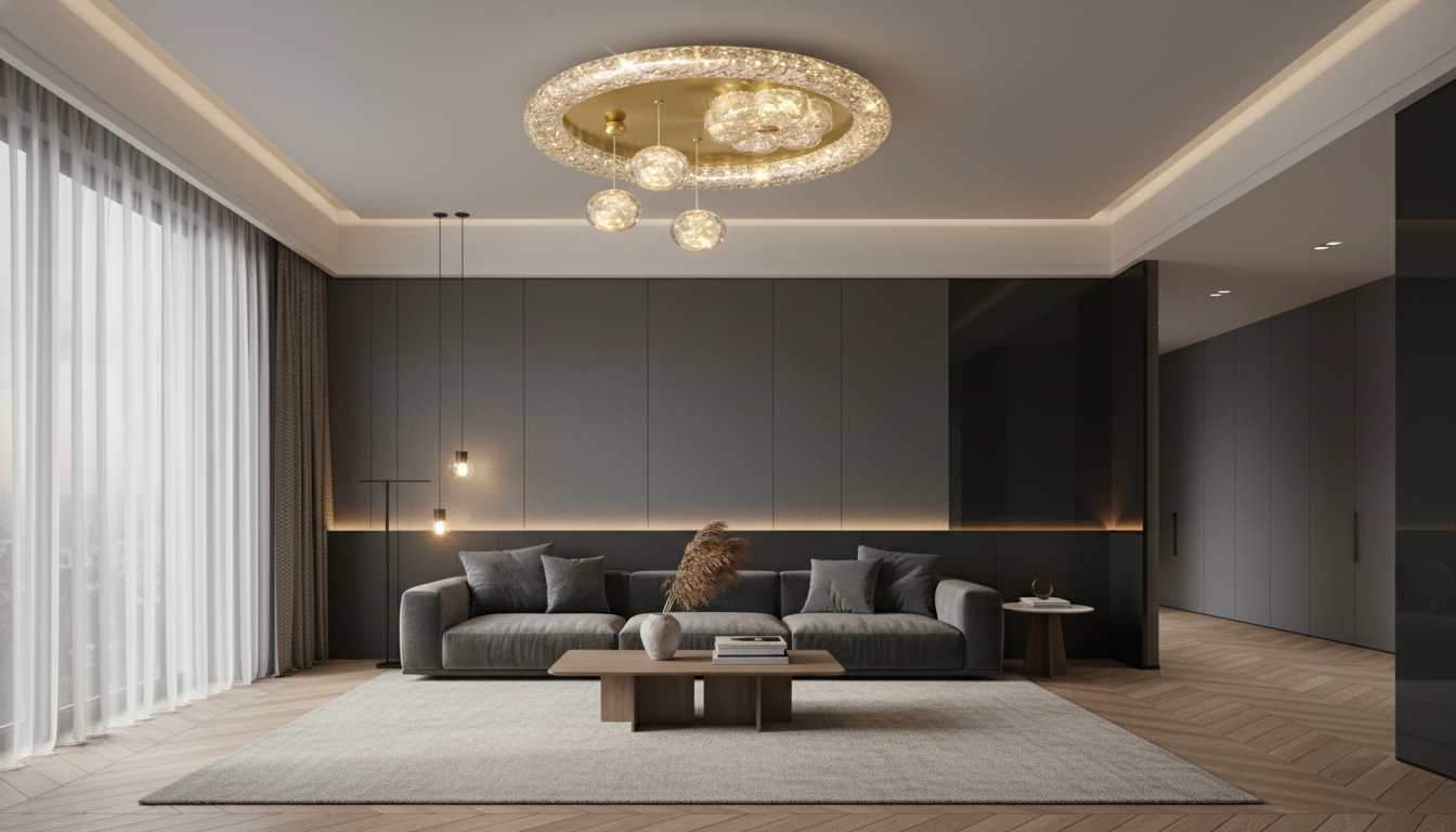 Moonlight LED Ceiling Light: Modern Luxury Glow