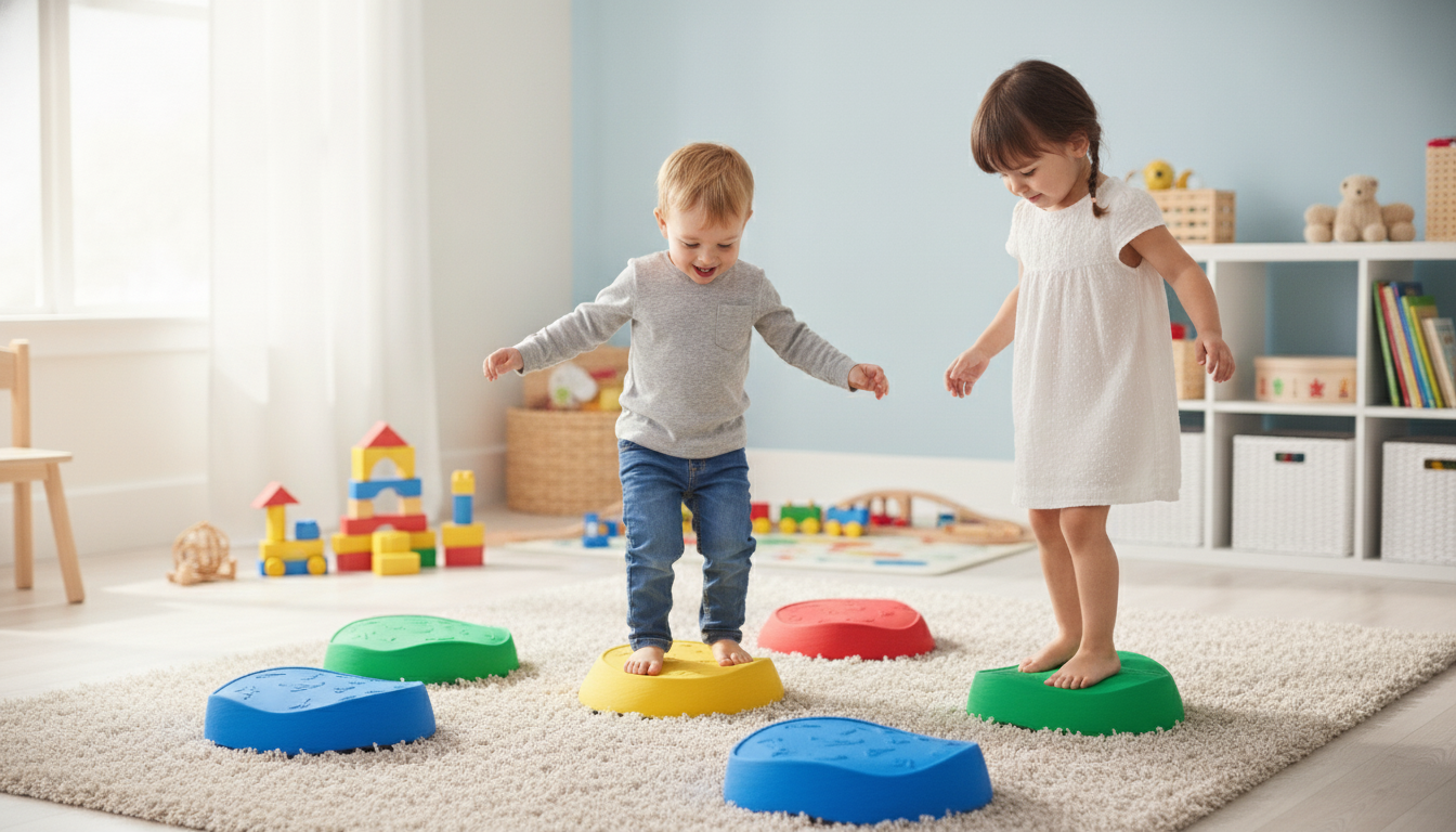 5-Piece Stepping Stones for Kids: Balance Games & Play