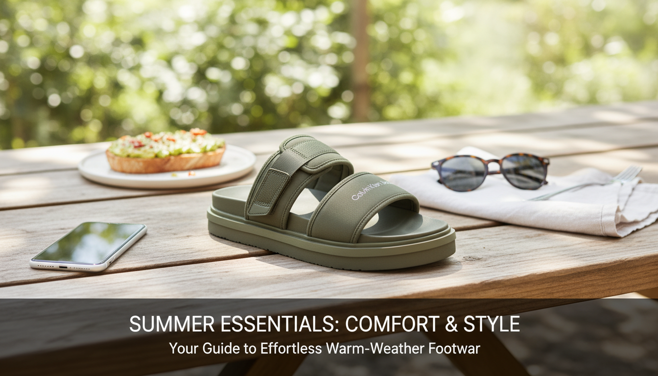 Calvin Klein Jeans Men’s Green Sandals: Fit & Comfort