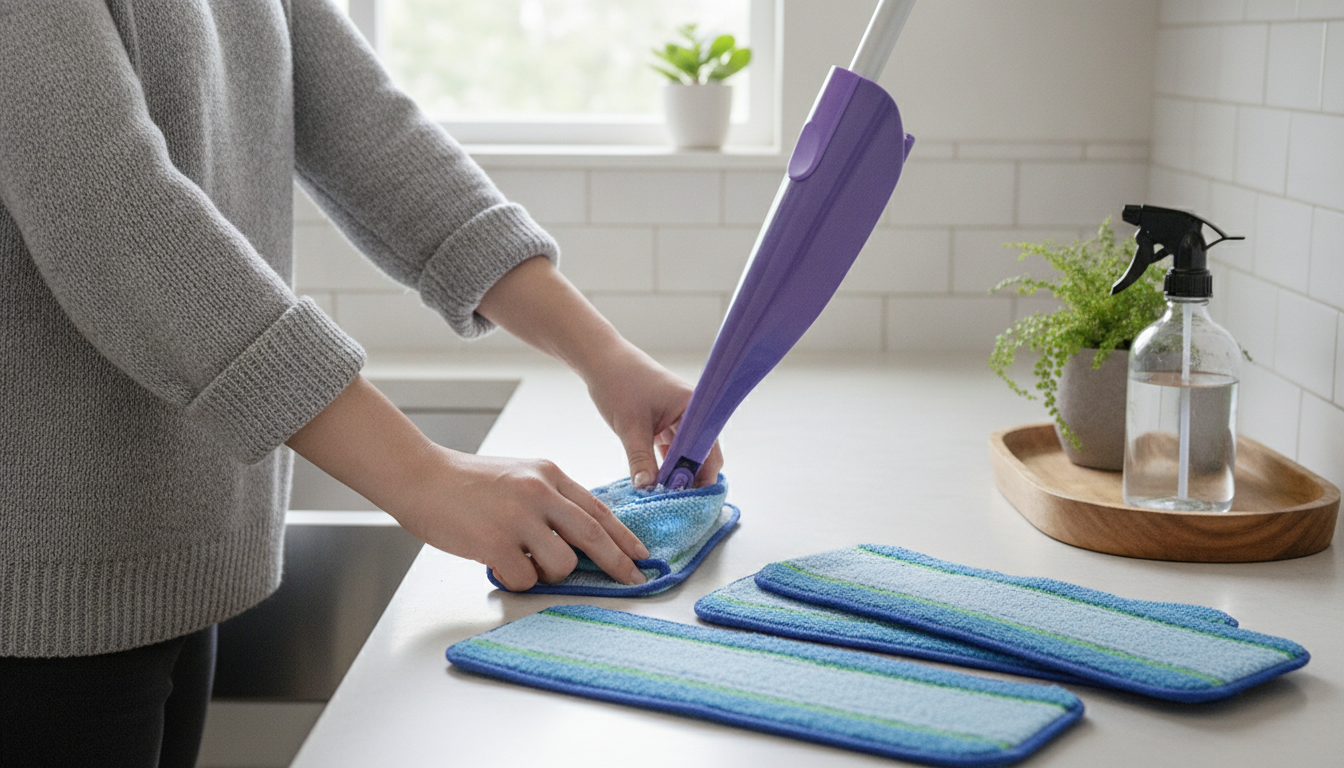 Reusable Microfiber Spray Mop Pads (3-Pack, 10–12 in)